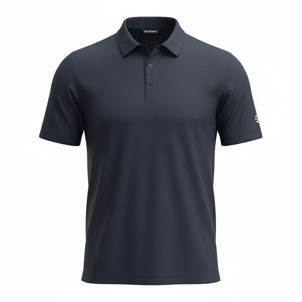 Travis Mathew Black Cabana Solid bmg Embroidered Sleeve Sustainable Polo Mens XL